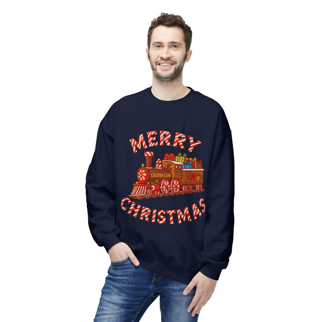 CHUBBA GEAR Christmas Train Sweatshirt - Merry Christmas Holiday Crewneck