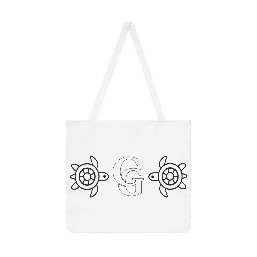 CHUBBA GEAR Sea Turtle Monogram Tote – Coastal Canvas Bag