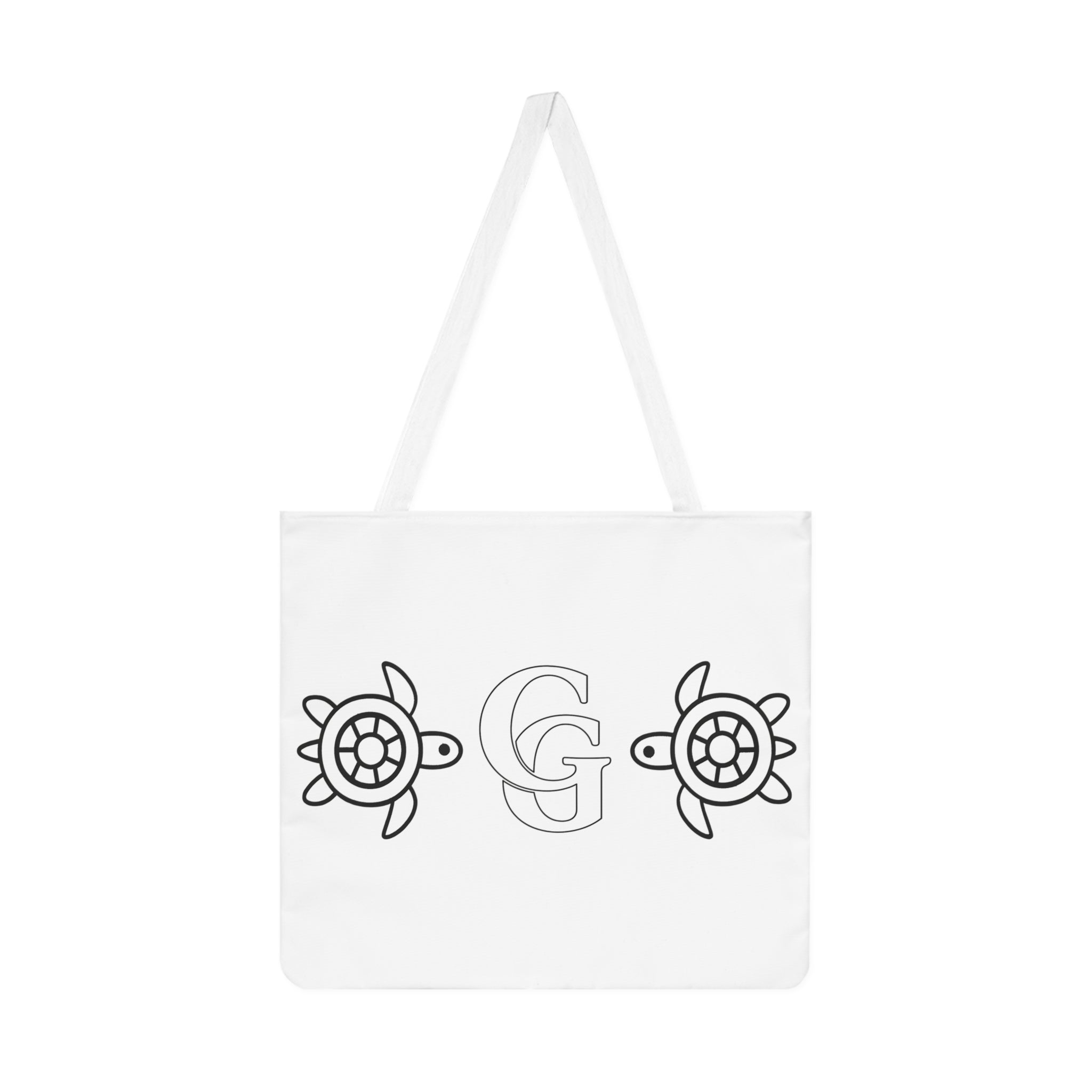 CHUBBA GEAR Sea Turtle Monogram Tote – Coastal Canvas Bag