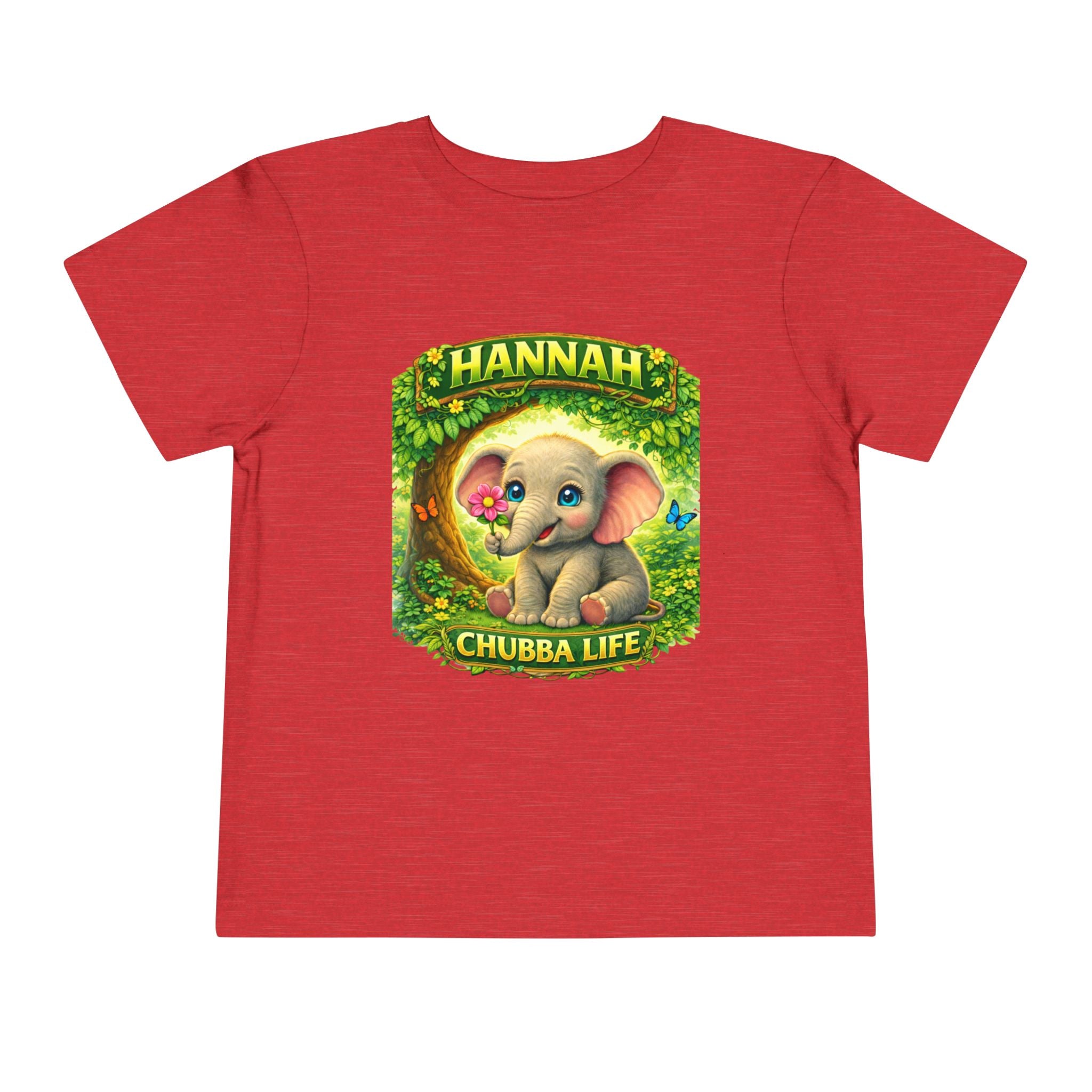 CHUBBA GEAR Hannah Chubba Life Toddler Tee — Cute Baby Elephant Graphic Shirt