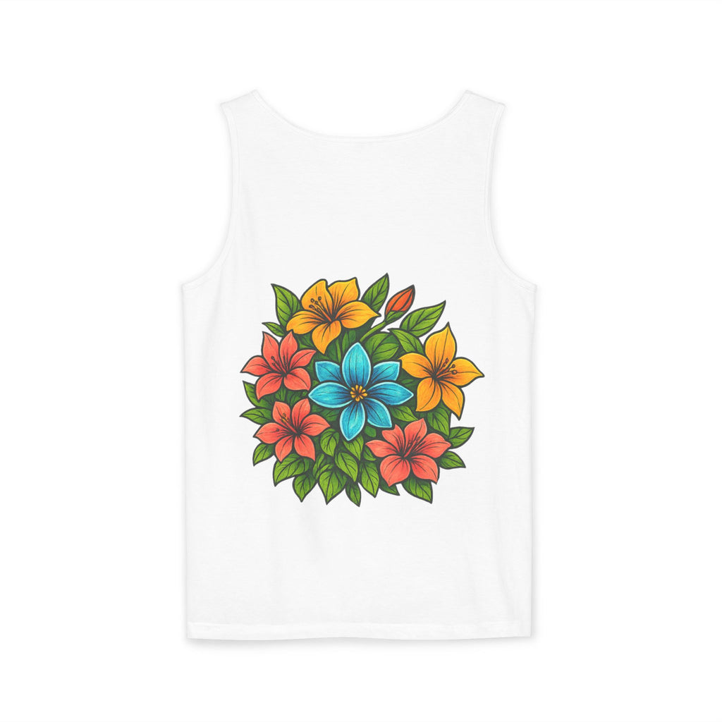 CHUBBA GEAR Floral Monogram Tank Top Tropical Wreath
