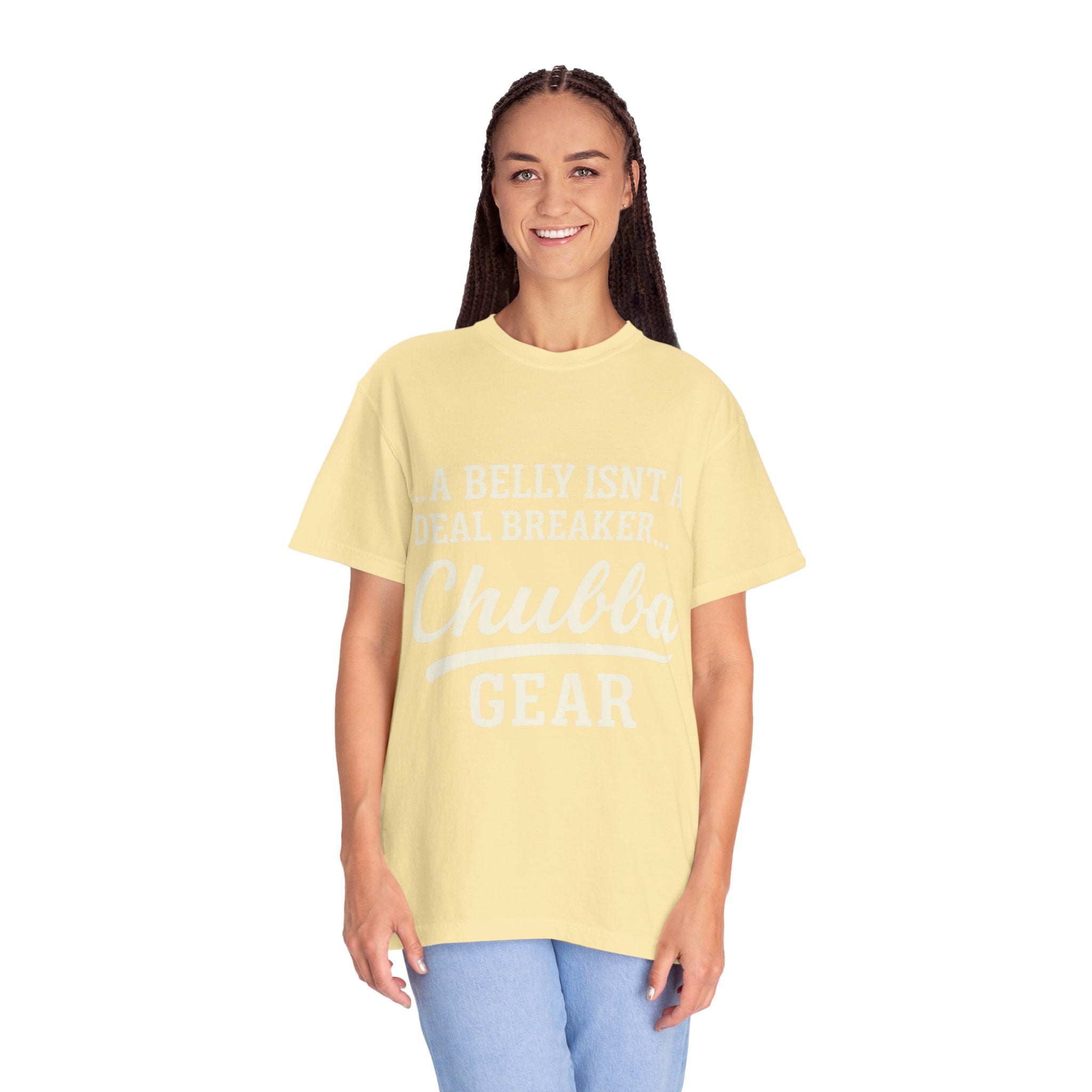 T-Shirt 'Chubba Gear' T-Shirt – “A Belly Isn't a Deal Breaker” Casual Tee
