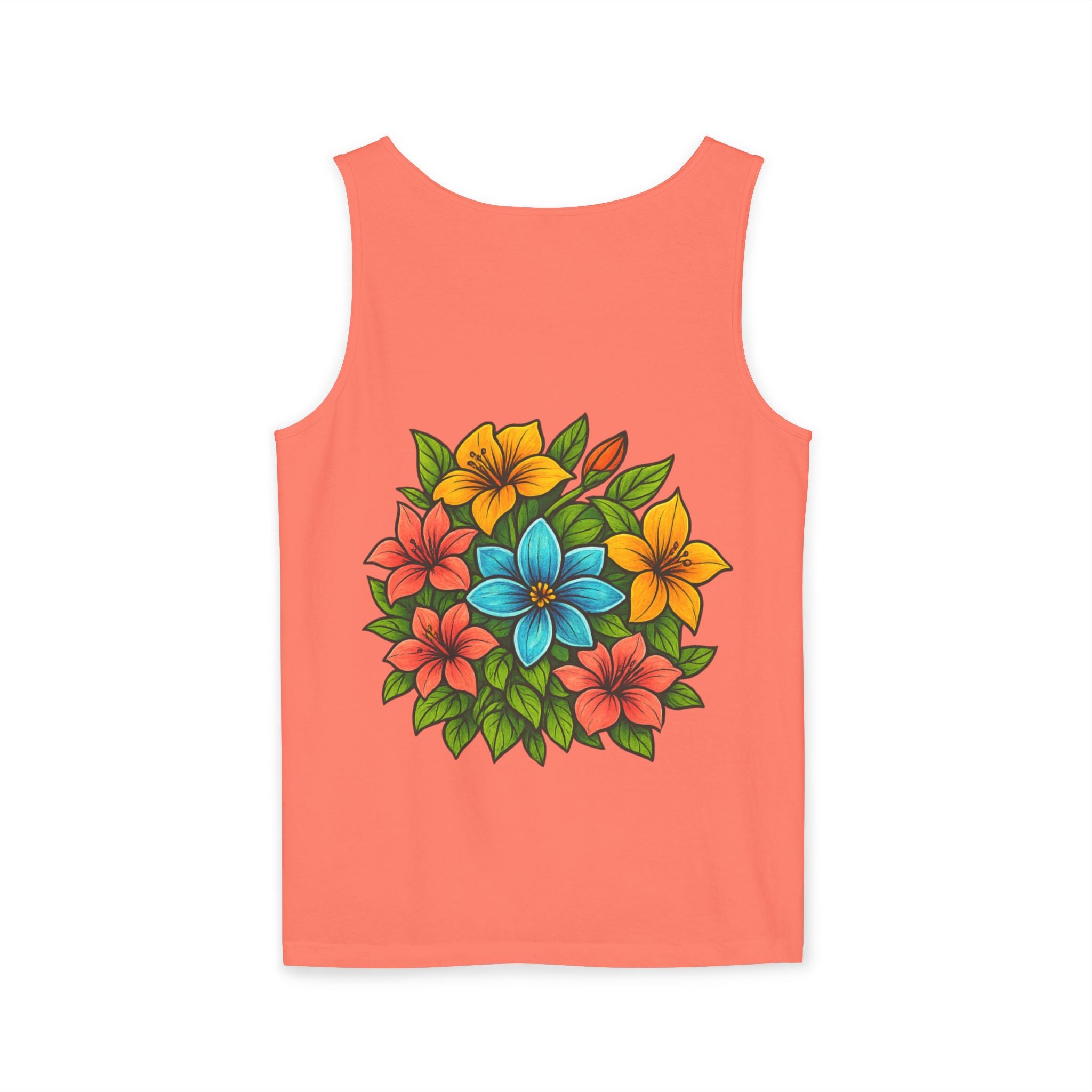 CHUBBA GEAR Floral Monogram Tank Top Tropical Wreath