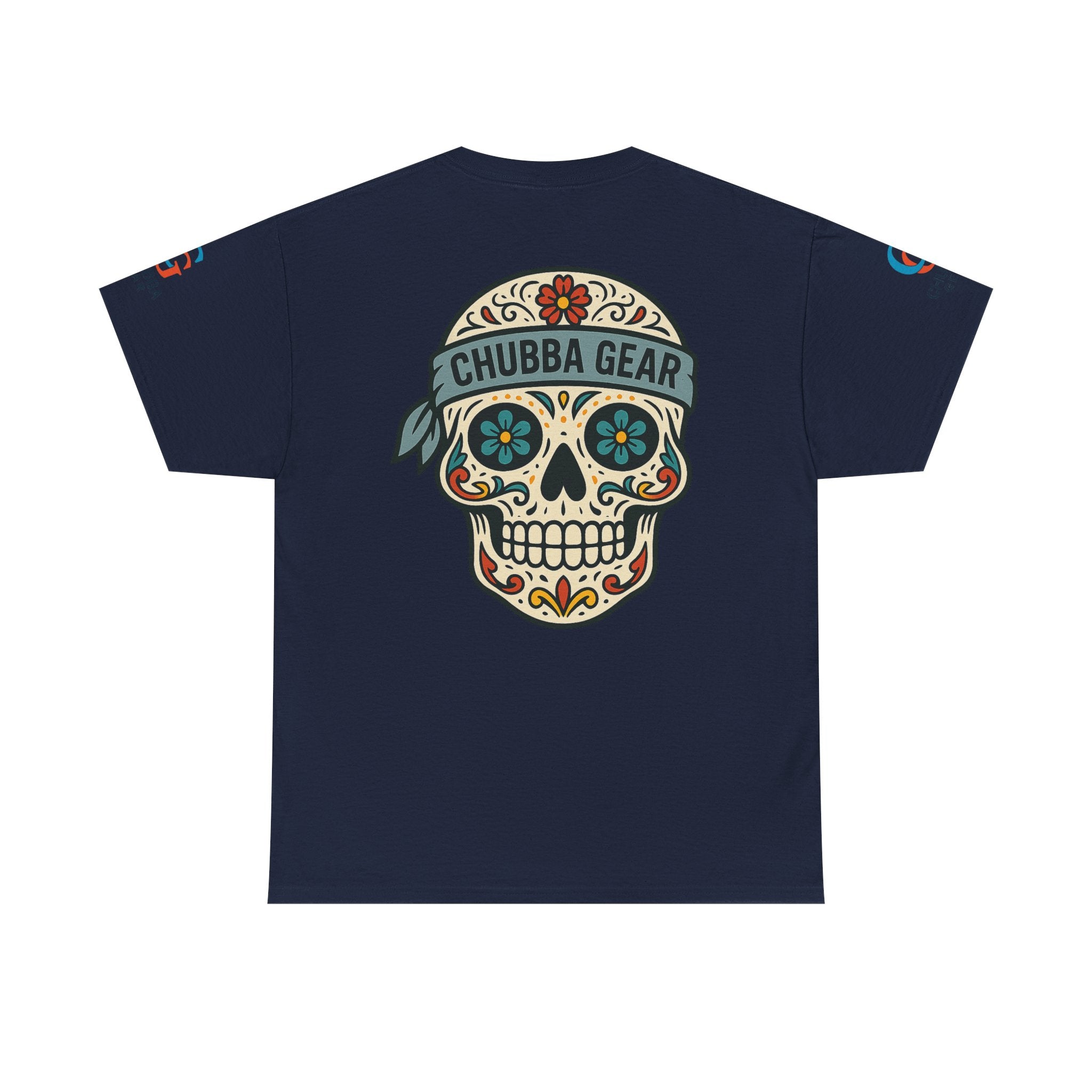 Chubba Gear Sugar Skull Tee — Day of the Dead Floral Skull T-Shirt
