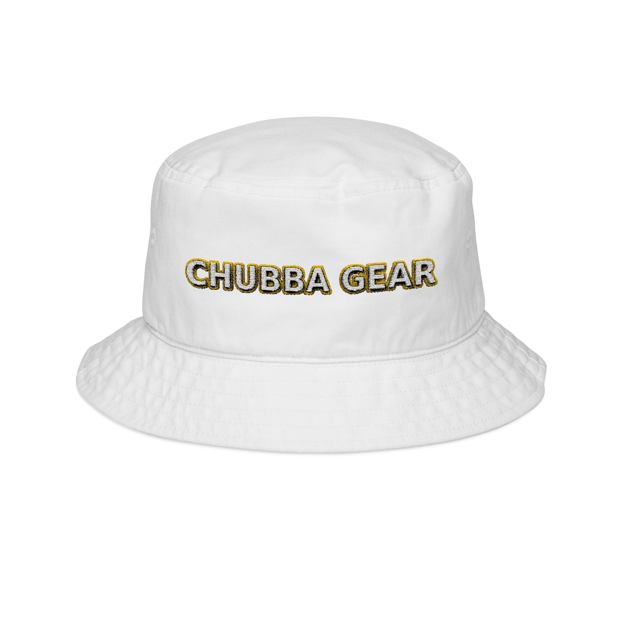 Hat-Embroidered 'CHUBBA GEAR'  Bucket Hat — Casual Streetwear Sun Hat