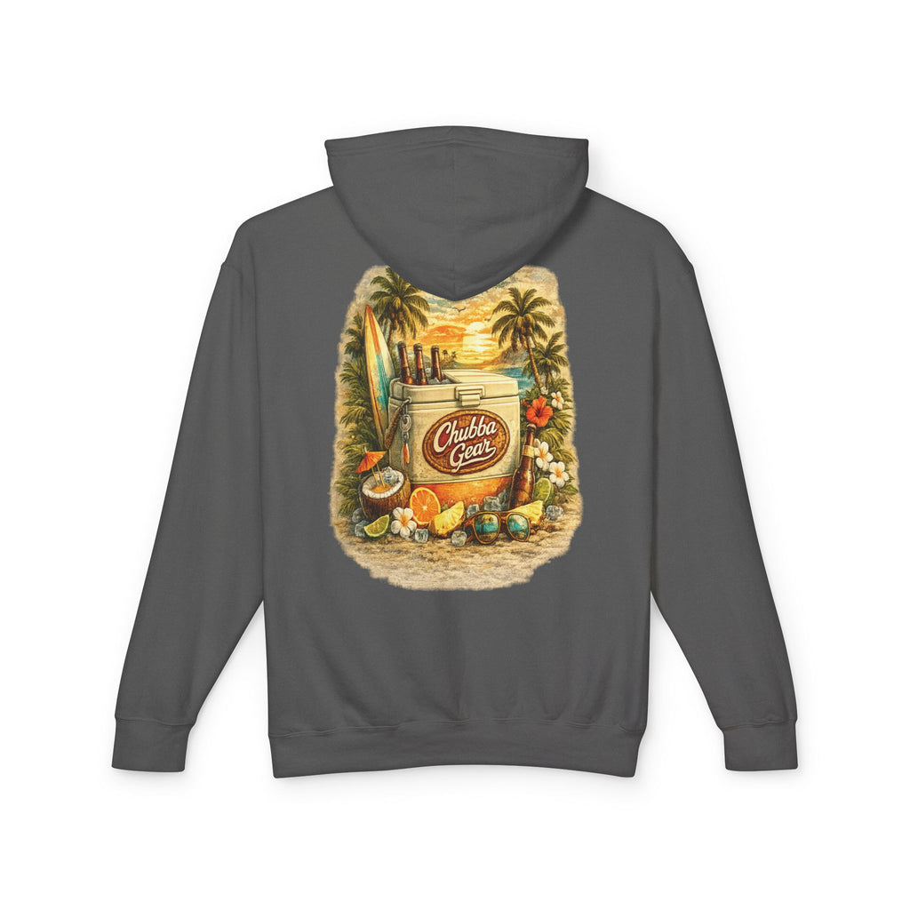 CHUBBA GEAR Vintage Beach Hoodie – Retro Surf Cooler Graphic Pullover Sweatshirt