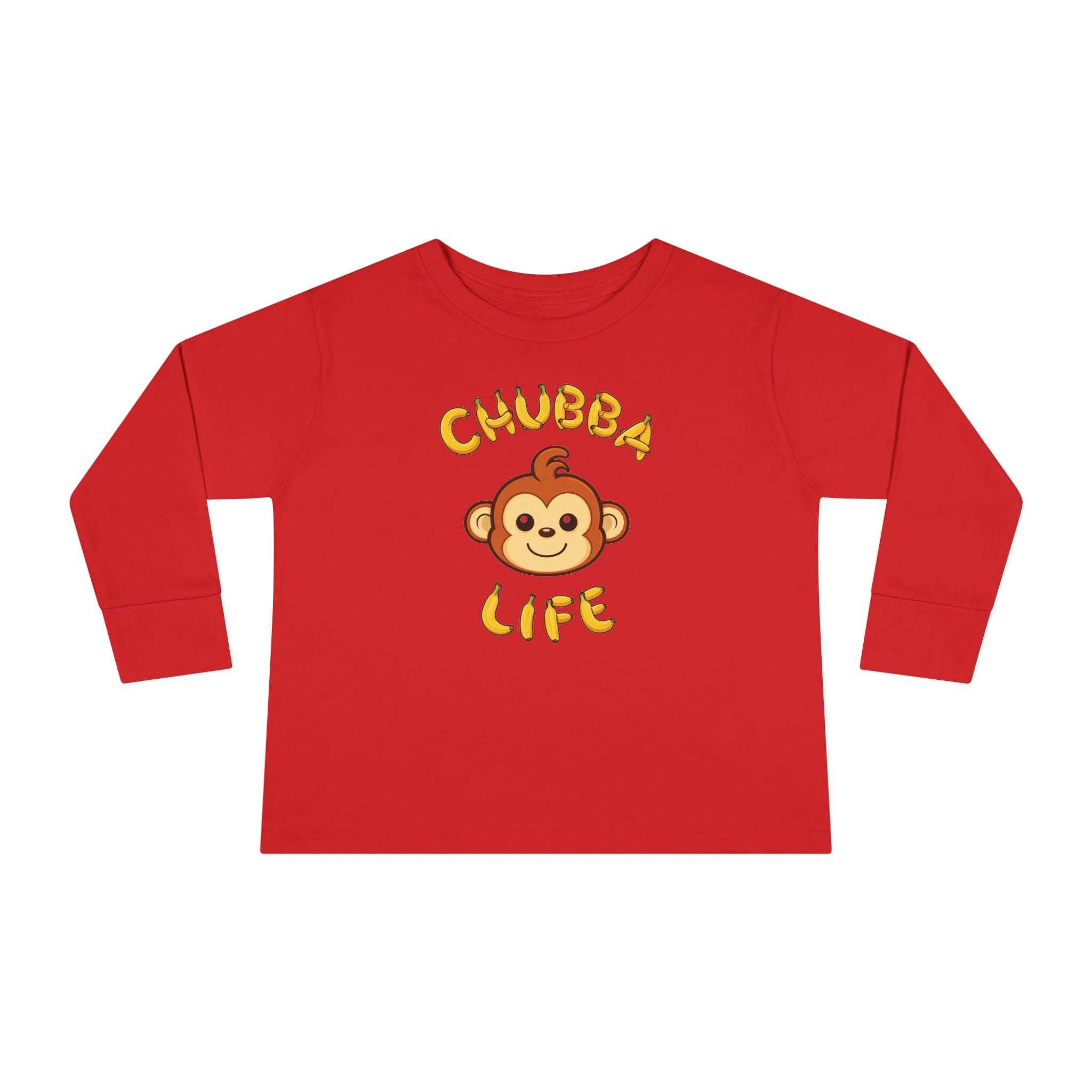 CHUBBA GEAR Toddler Long Sleeve Tee – Chubba Life Monkey Graphic