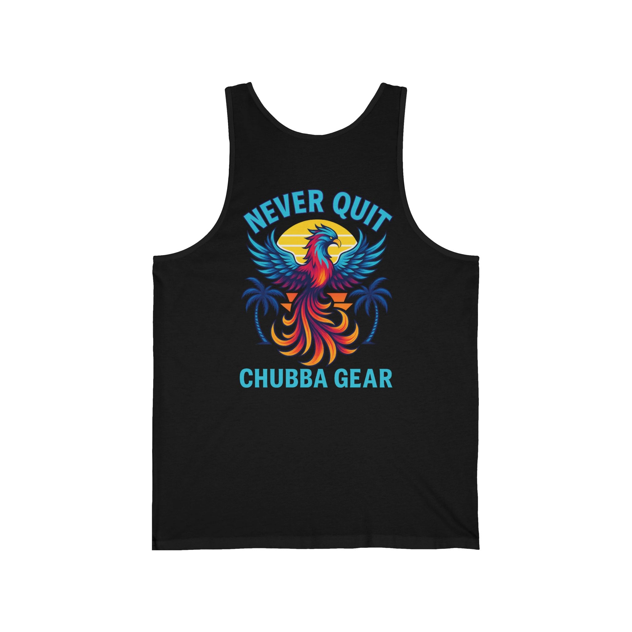 CHUBBA GEAR Never Quit Phoenix Tank Top – Motivational Summer Tank