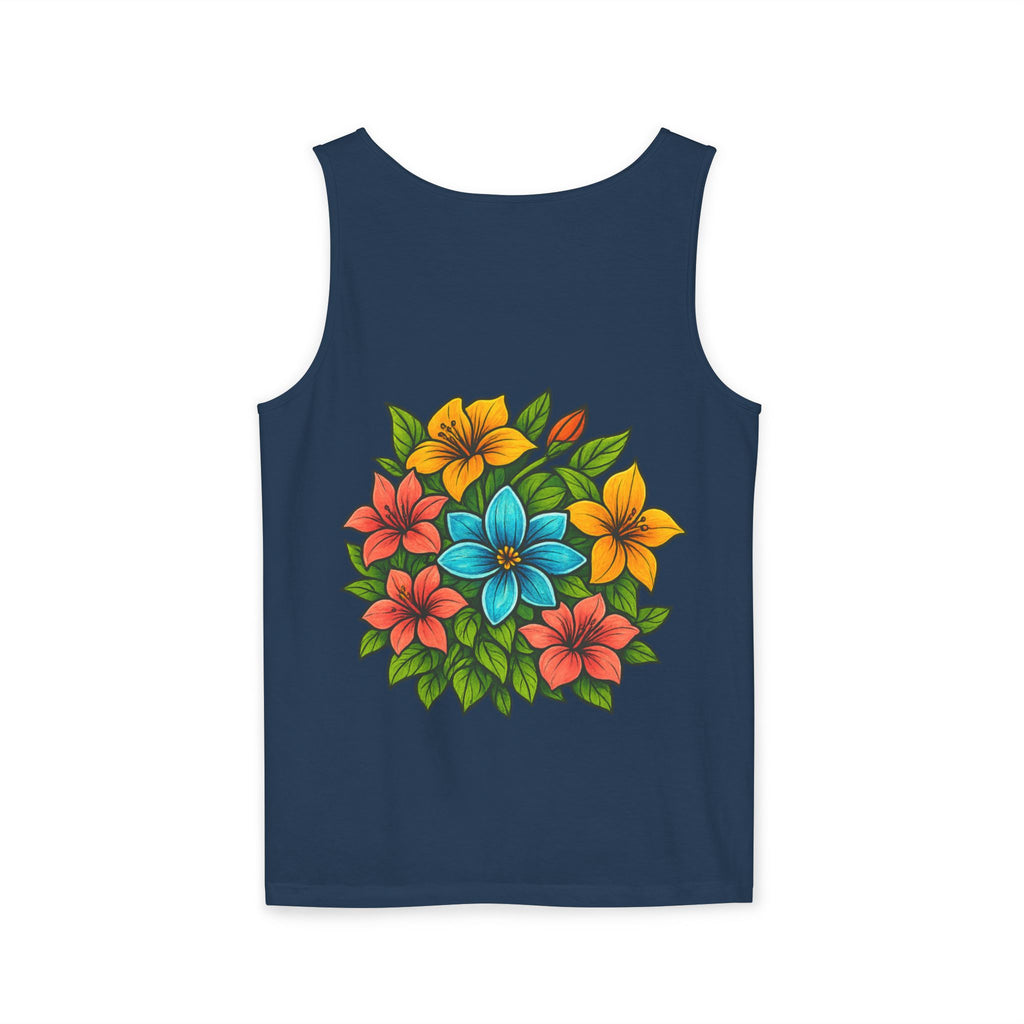 CHUBBA GEAR Floral Monogram Tank Top Tropical Wreath