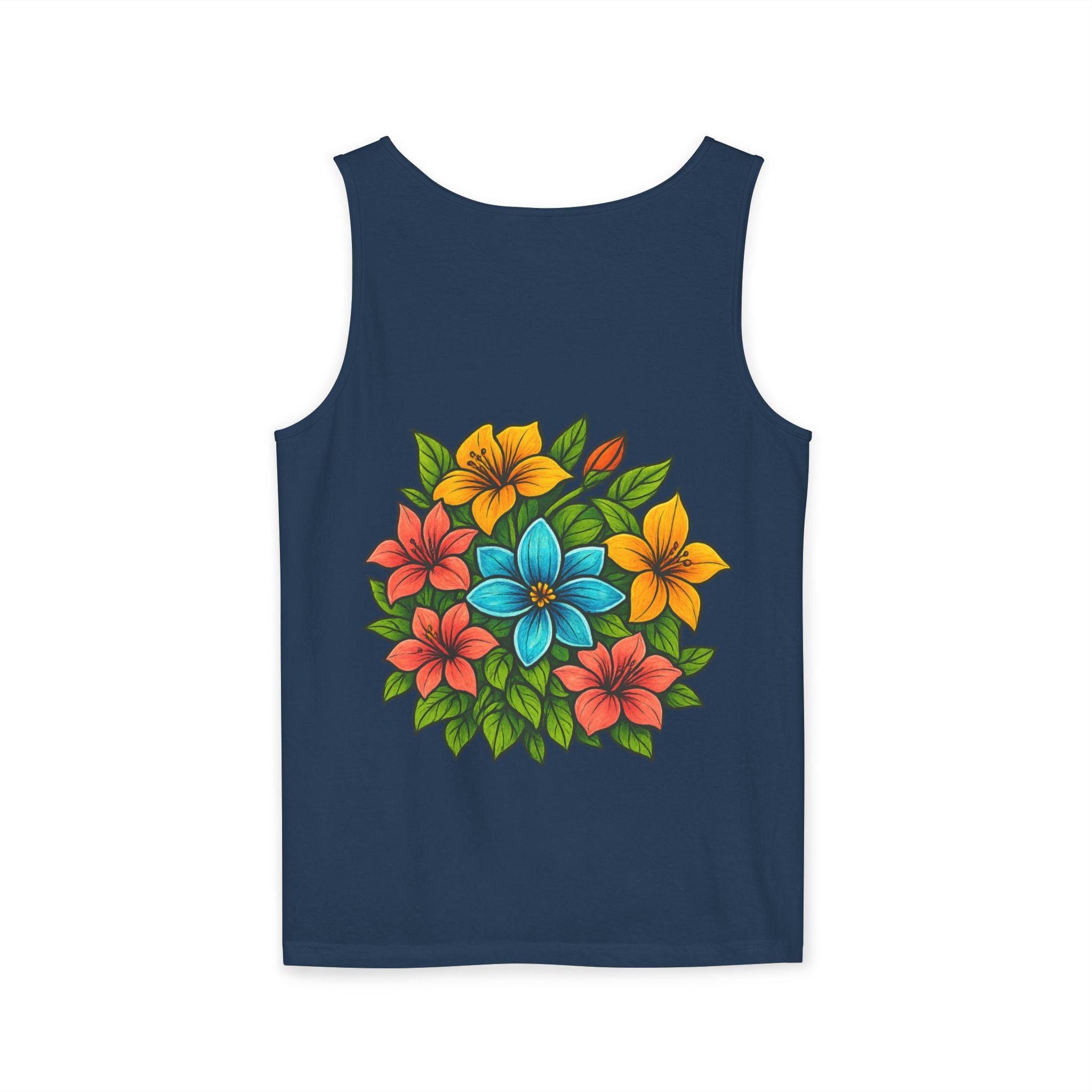 CHUBBA GEAR Floral Monogram Tank Top Tropical Wreath