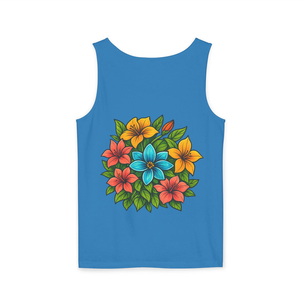 CHUBBA GEAR Floral Monogram Tank Top Tropical Wreath