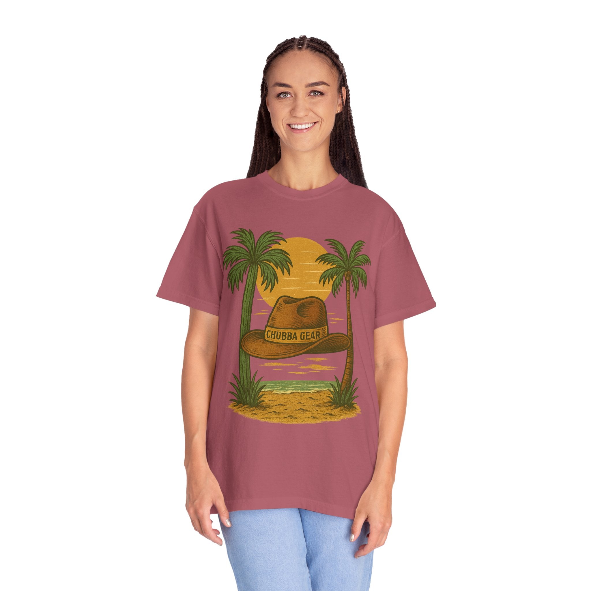 T-Shirt 'Tropical Sunset' Hat Graphic T-Shirt