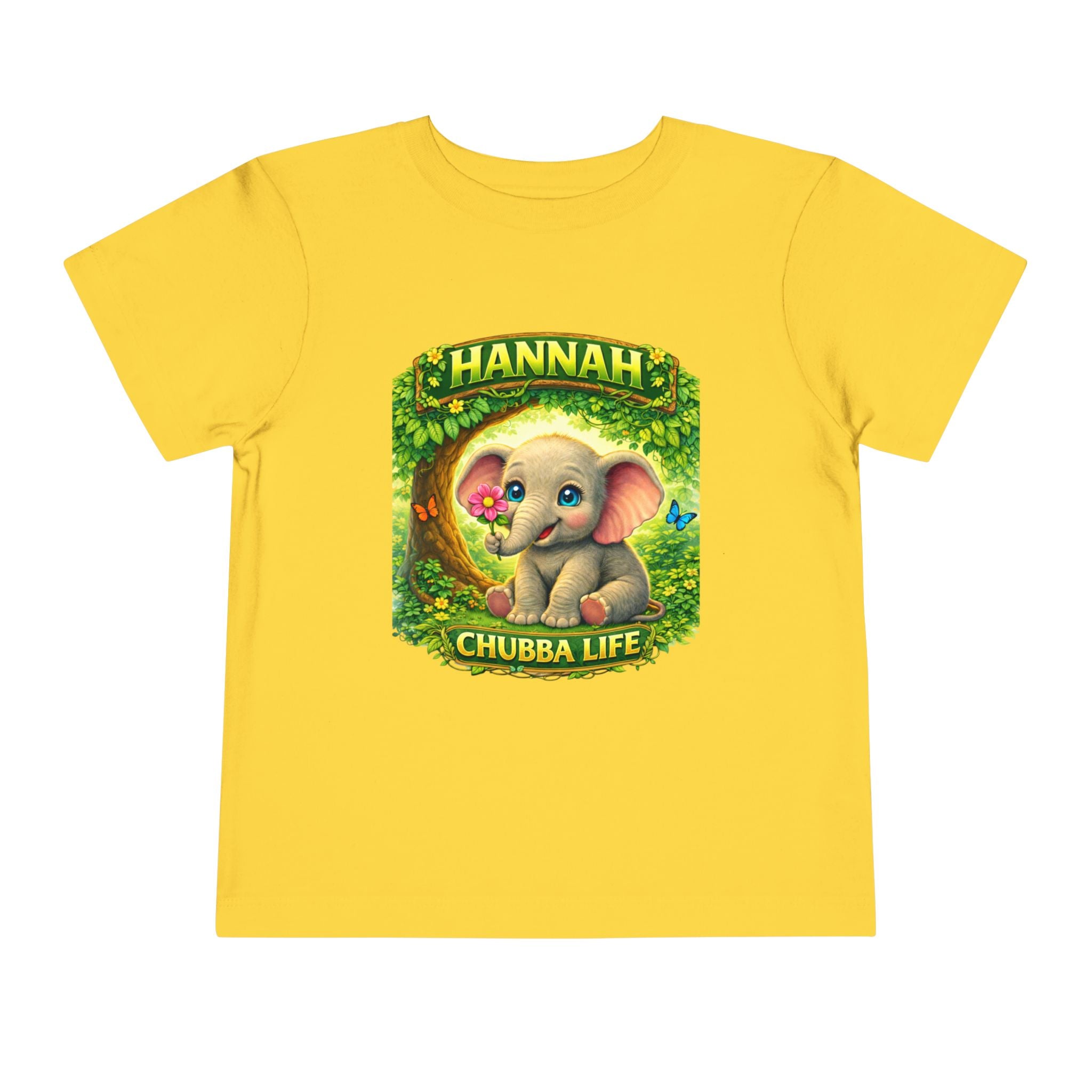 CHUBBA GEAR Hannah Chubba Life Toddler Tee — Cute Baby Elephant Graphic Shirt