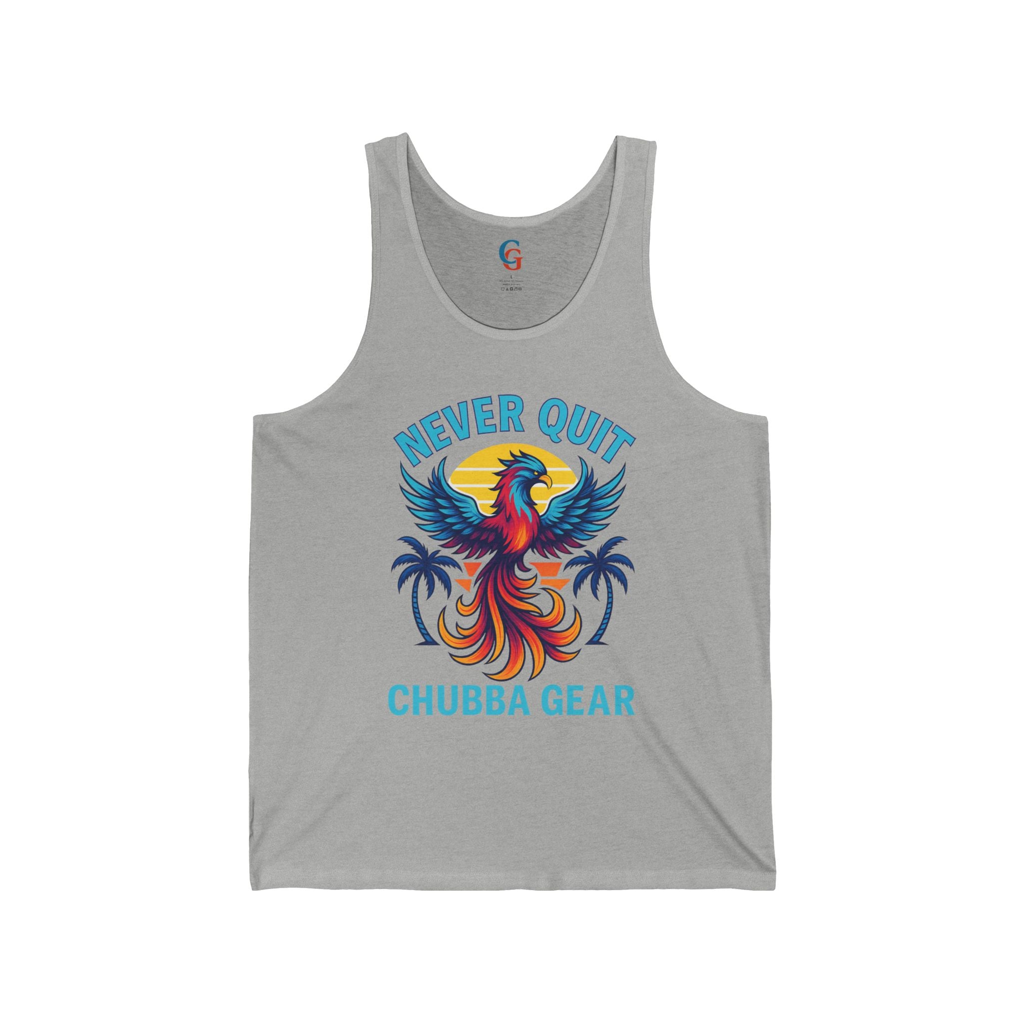 CHUBBA GEAR Never Quit Phoenix Tank Top – Motivational Summer Tank