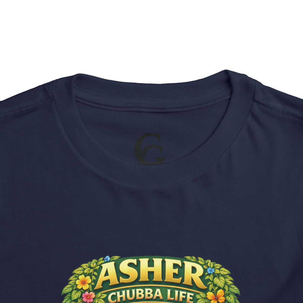 CHUBBA GEAR Asher Chubby Monkey Toddler Tee - Cute Jungle Baby Monkey Shirt