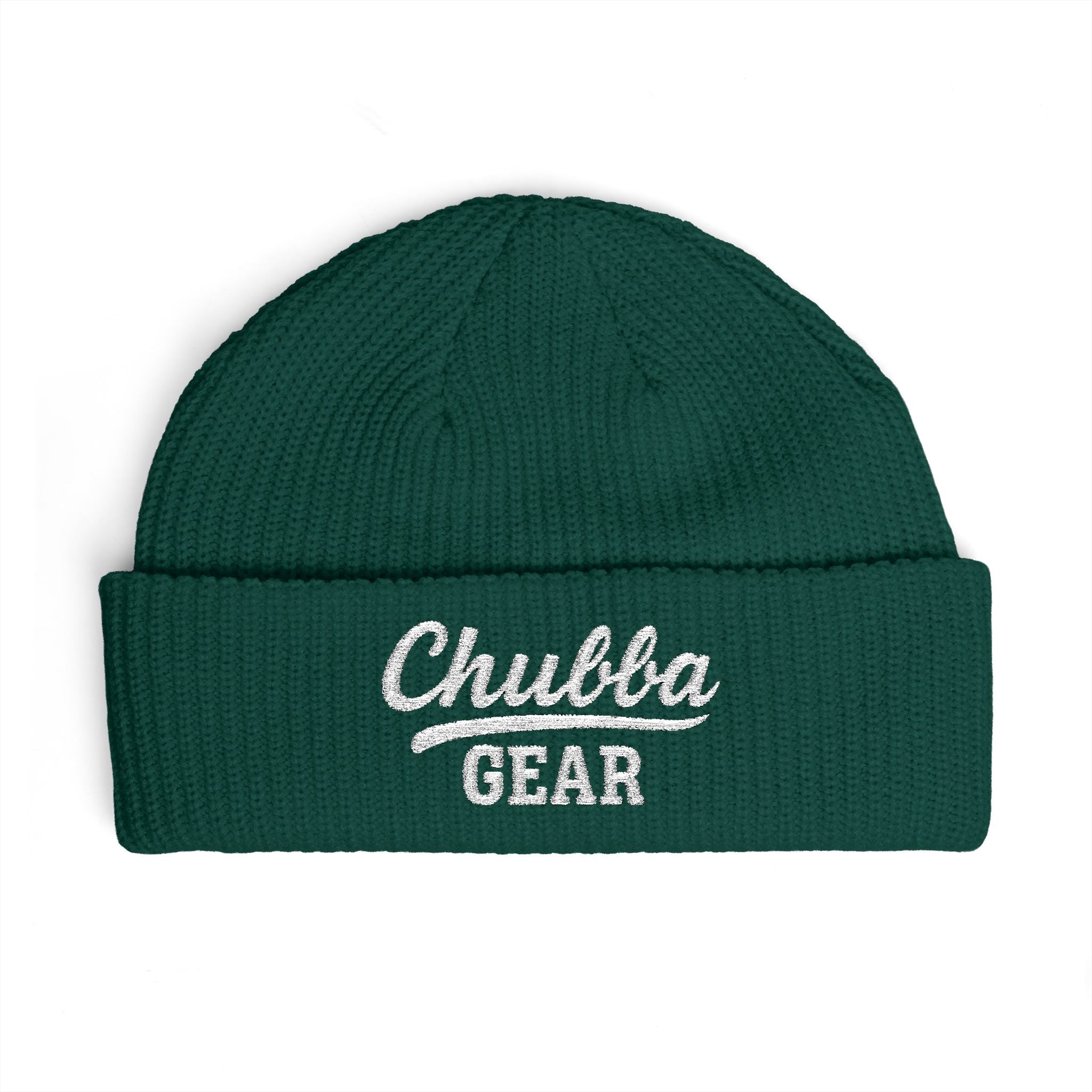 CHUBBA GEAR Cuff Beanie:  Embroidered Knit Hat — Warm Casual Streetwear Beanie