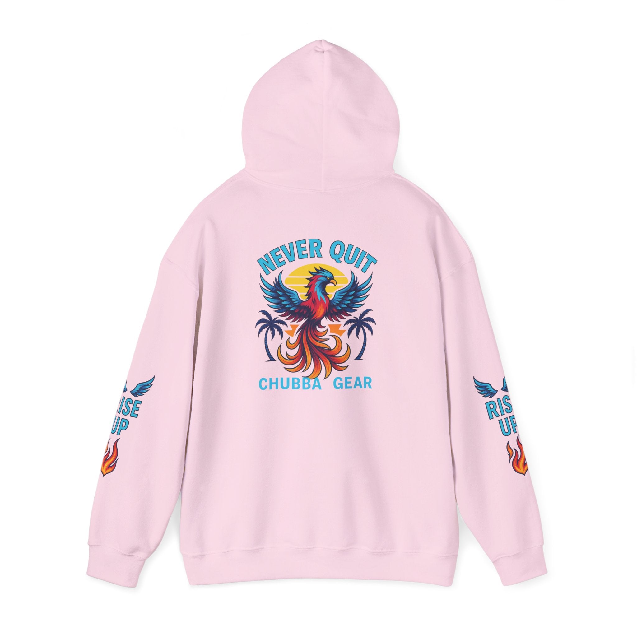 CHUBBA GEAR Phoenix Never Quit Motivational Hoodie
