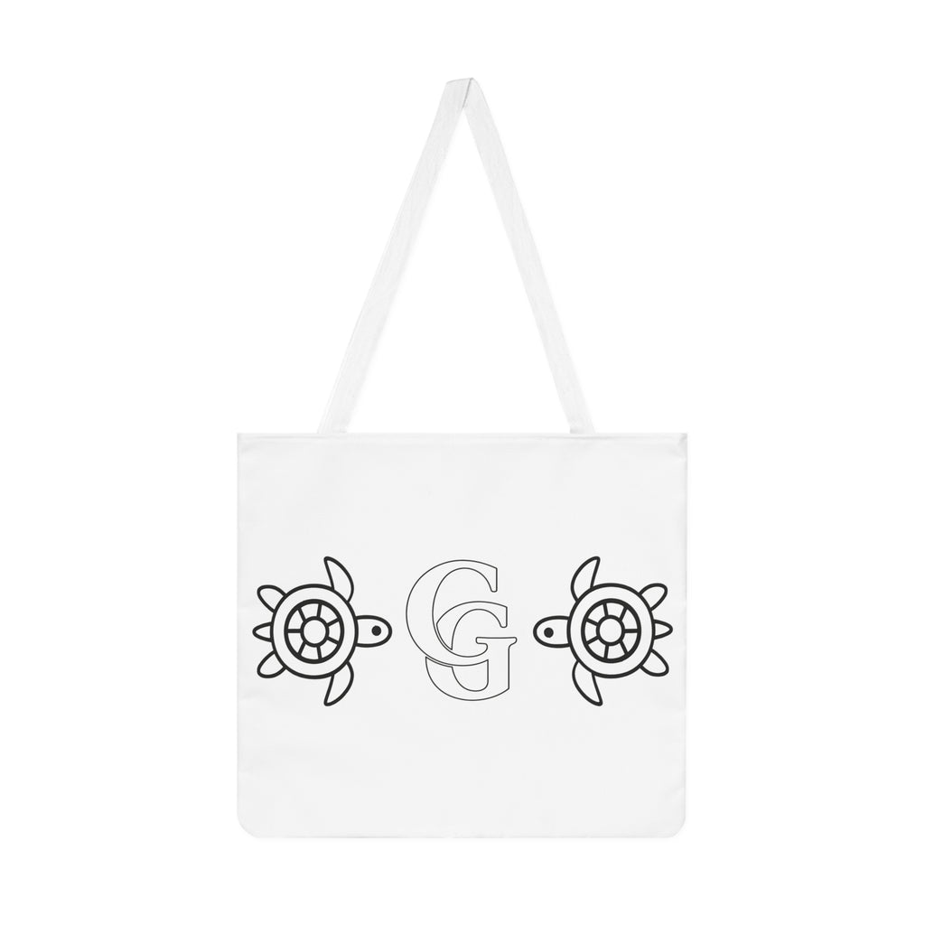 CHUBBA GEAR Sea Turtle Monogram Tote – Coastal Canvas Bag