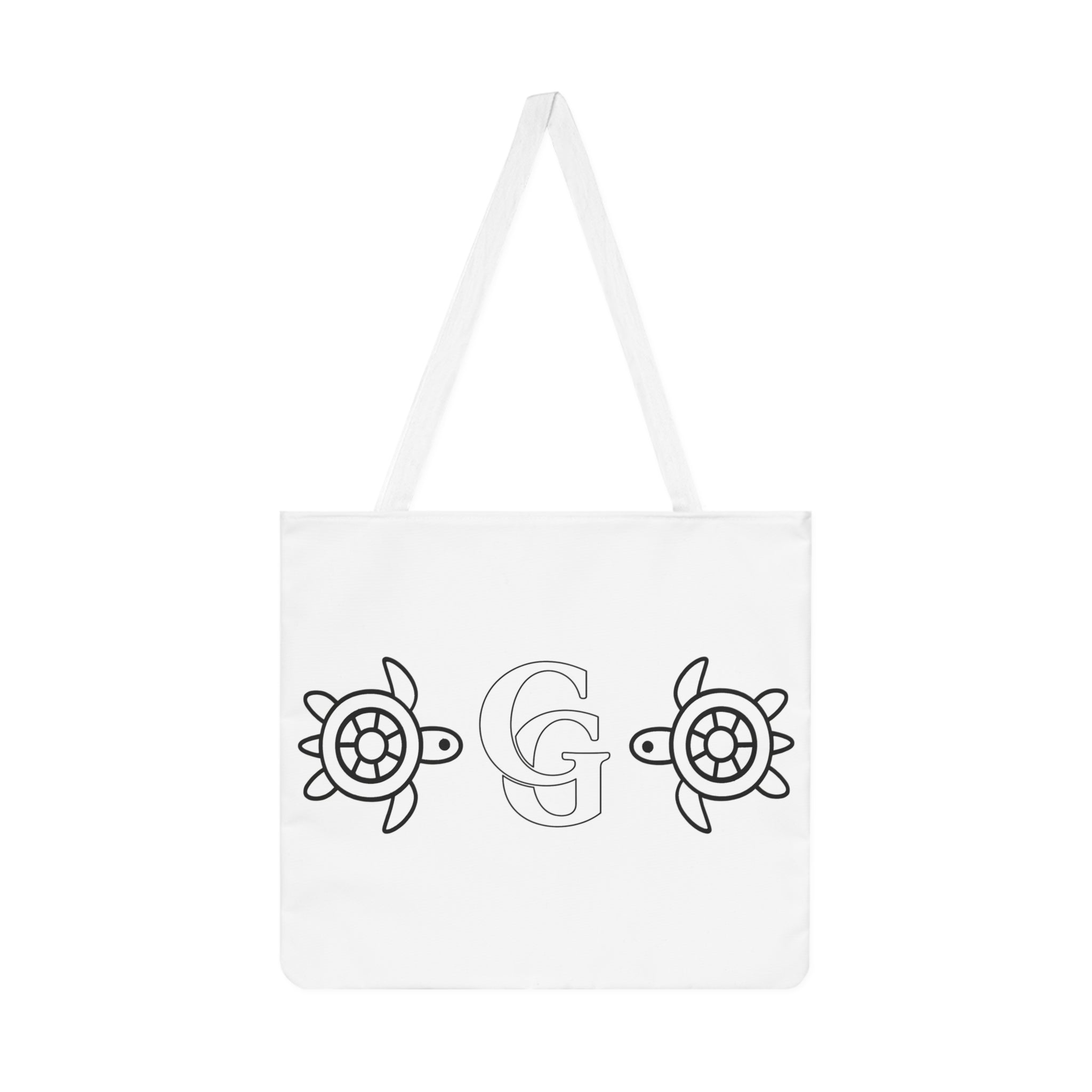 CHUBBA GEAR Sea Turtle Monogram Tote – Coastal Canvas Bag