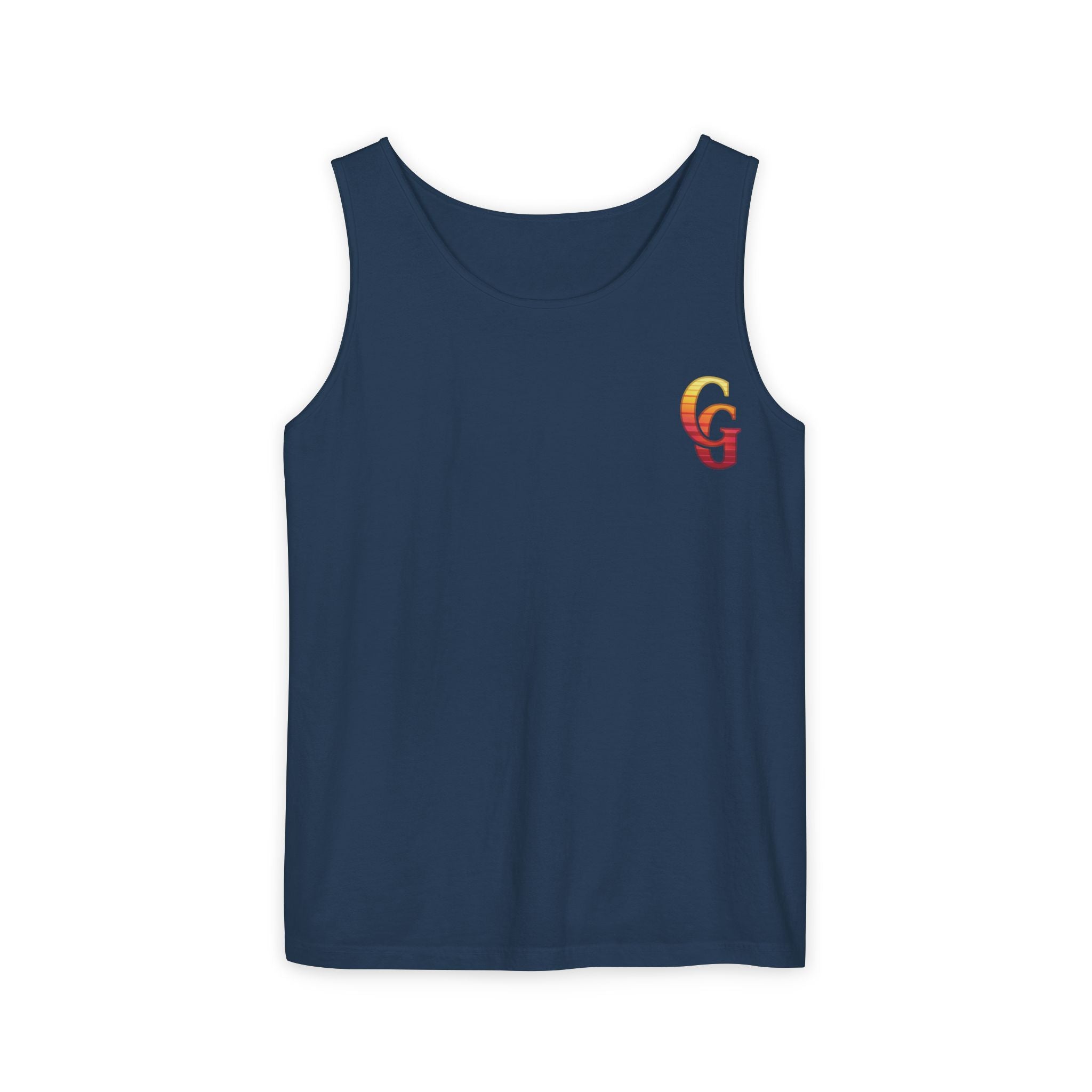 CHUBBA GEAR Sunset Wave Tank Top — Retro Sunset Beach Graphic Tank