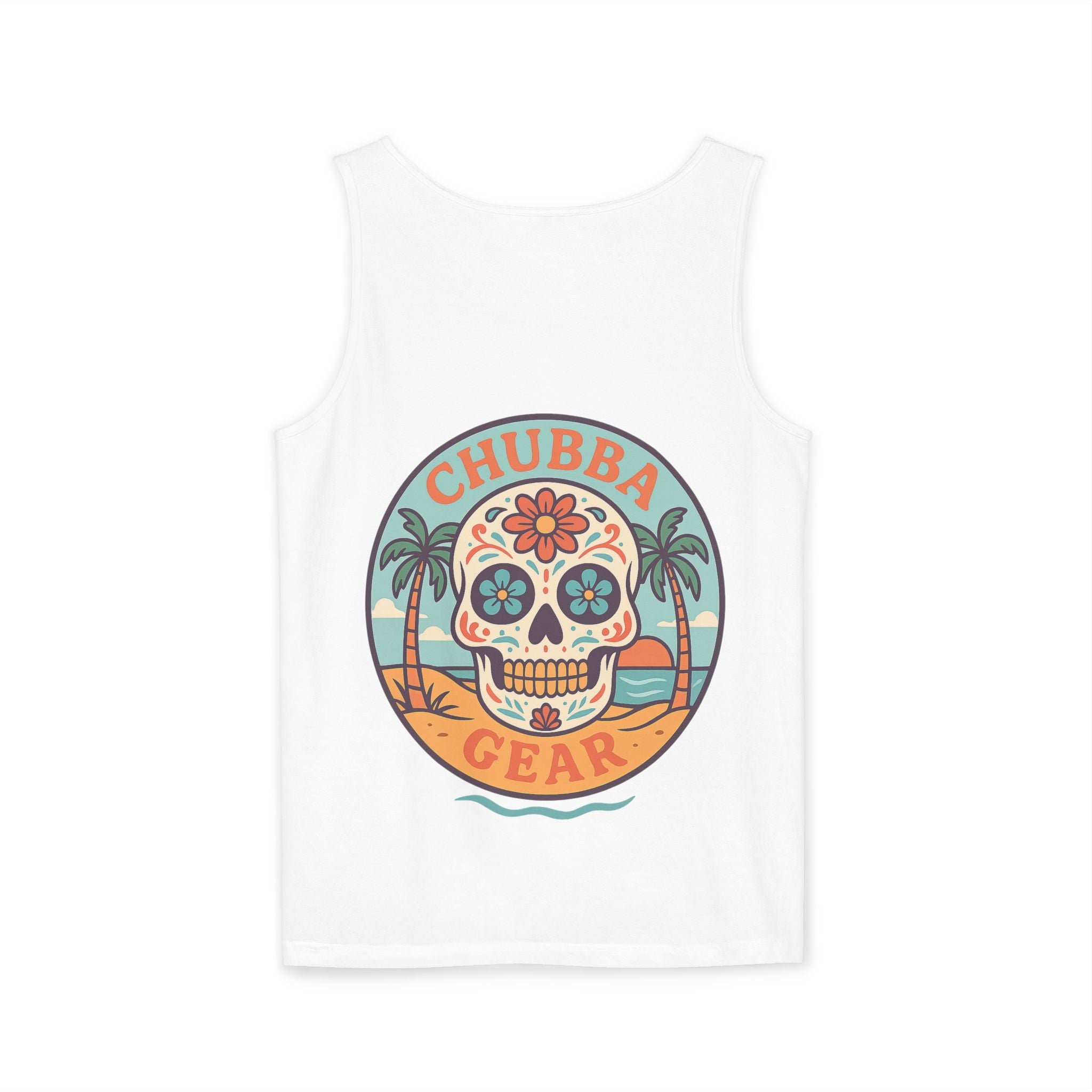 CHUBBA GEAR Skull Beach Tank Top | Graphic Summer Surf Tank