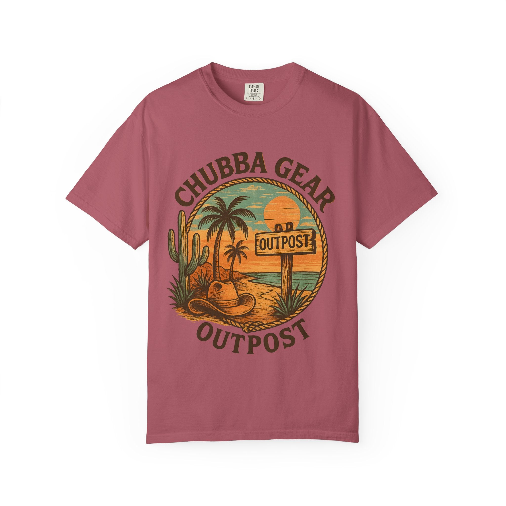 CHUBBA GEAR Outpost Sunset Desert Palm Graphic Tee