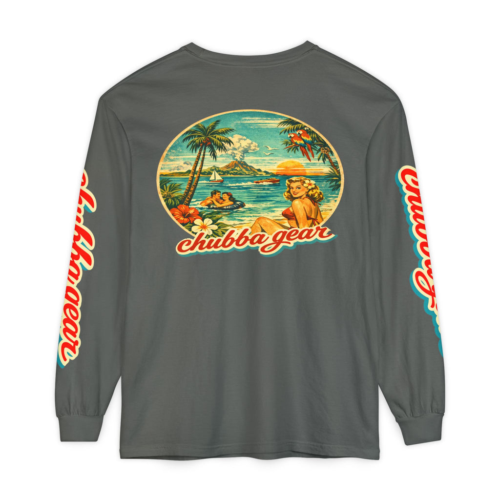 CHUBBA GEAR® Vintage Hawaiian Surf Long Sleeve T-Shirt