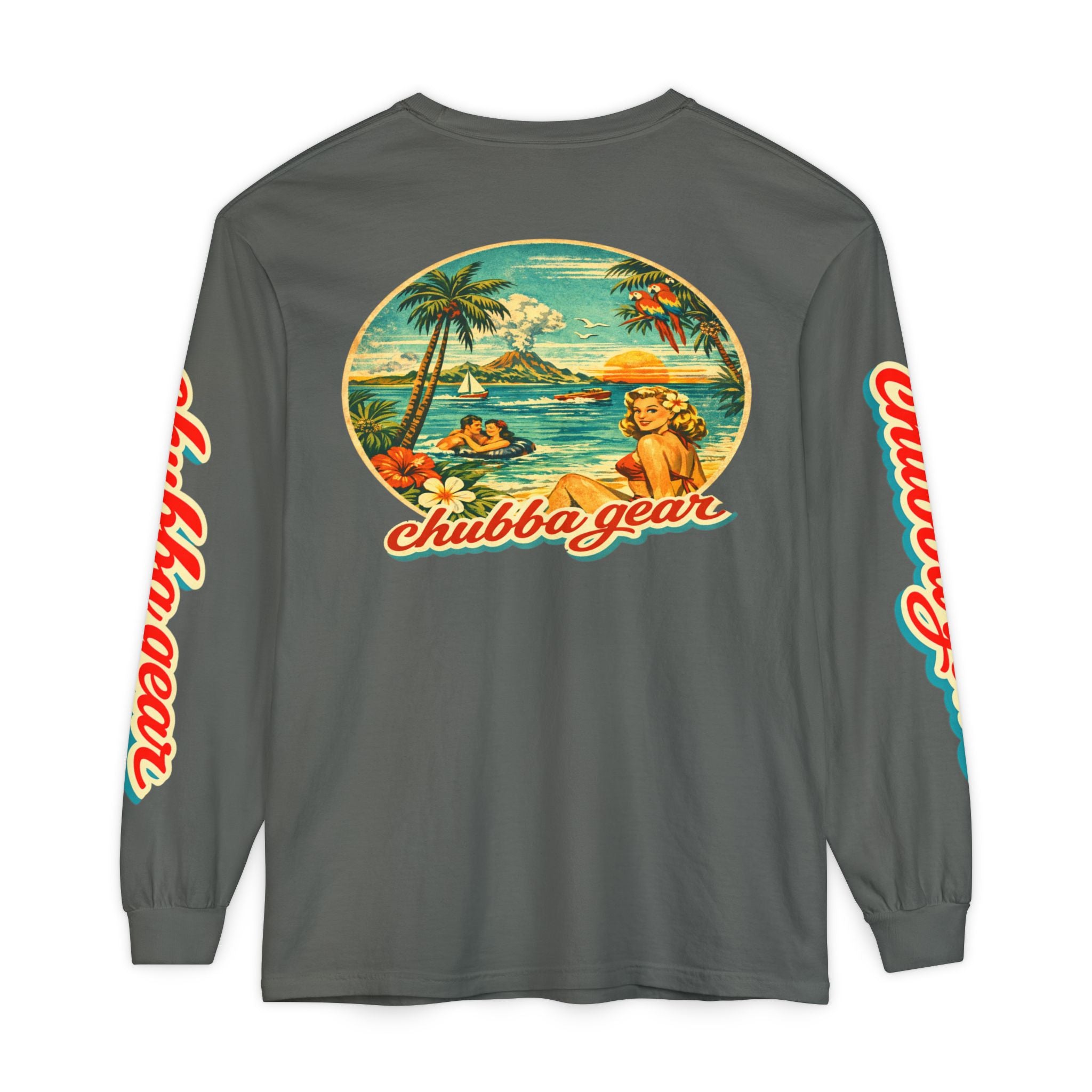 CHUBBA GEAR® Vintage Hawaiian Surf Long Sleeve T-Shirt