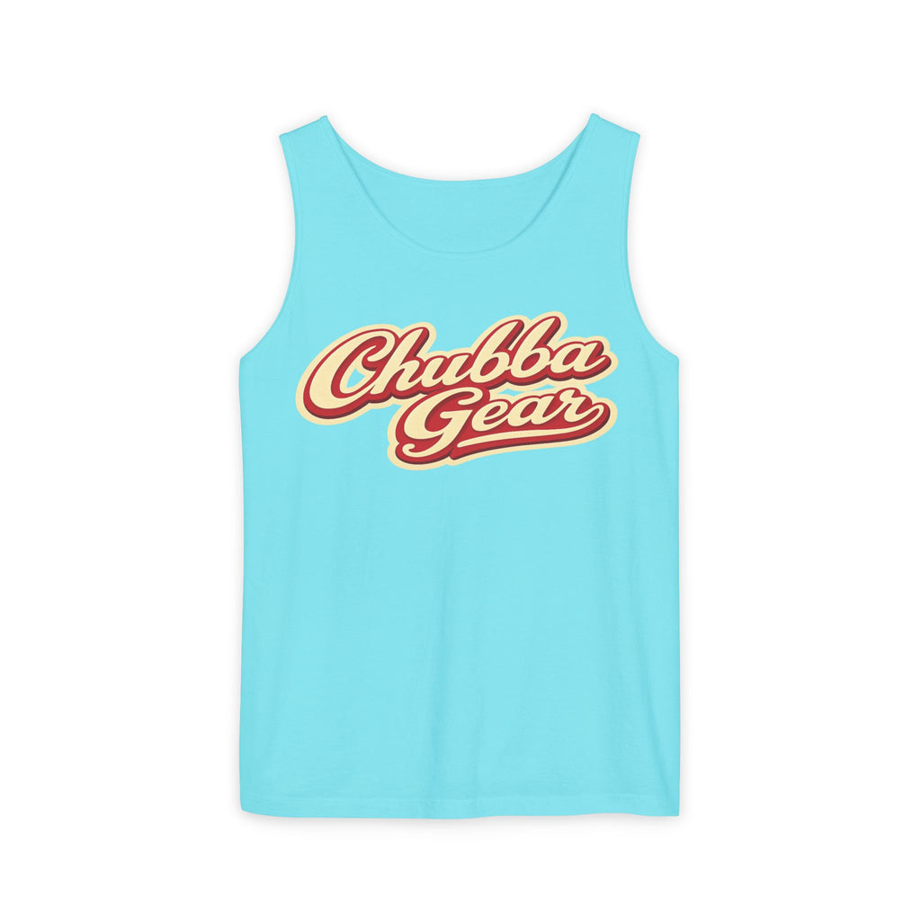 CHUBBA GEAR Vintage Beach Tank Top – Retro 60s Surf Graphic Tropical Summer Shirt
