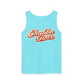 CHUBBA GEAR Vintage Beach Tank Top – Retro 60s Surf Graphic Tropical Summer Shirt