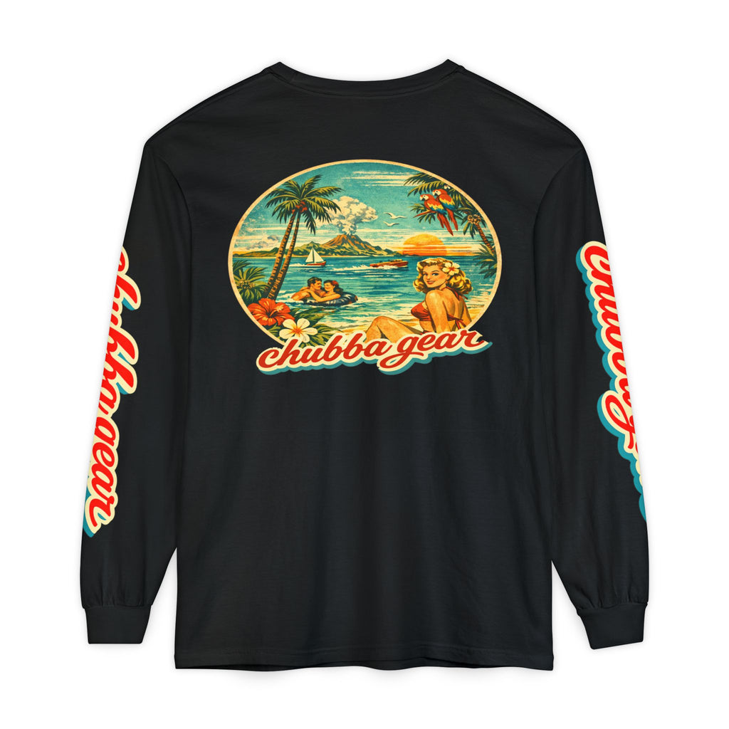 CHUBBA GEAR® Vintage Hawaiian Surf Long Sleeve T-Shirt