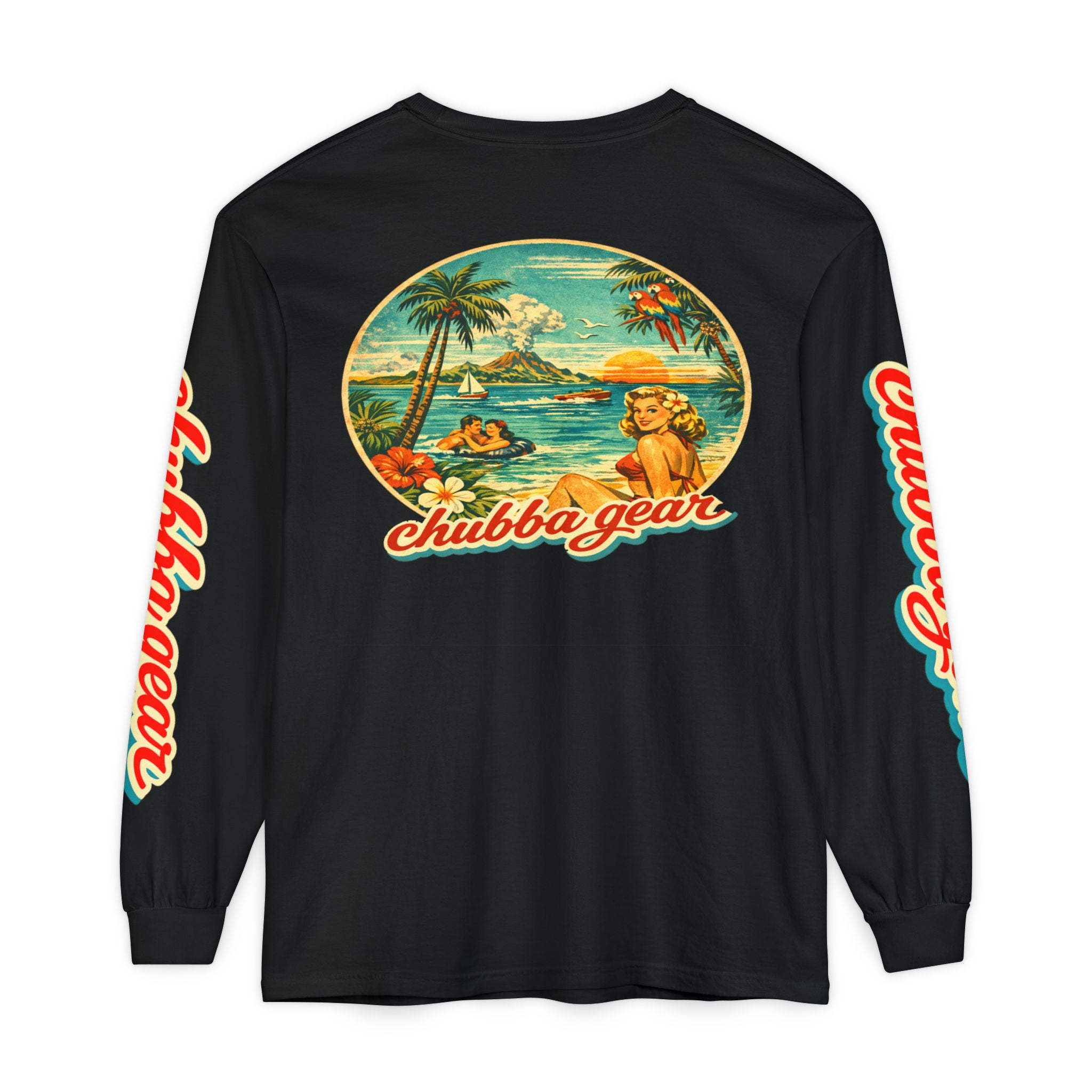 CHUBBA GEAR® Vintage Hawaiian Surf Long Sleeve T-Shirt