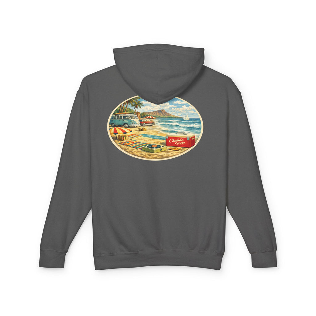 Chubba Gear Vintage Beach Hoodie – Retro Surf Graphic Lightweight Pullover