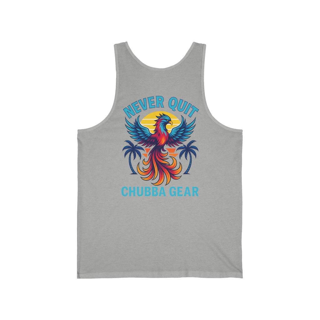 CHUBBA GEAR Never Quit Phoenix Tank Top – Motivational Summer Tank