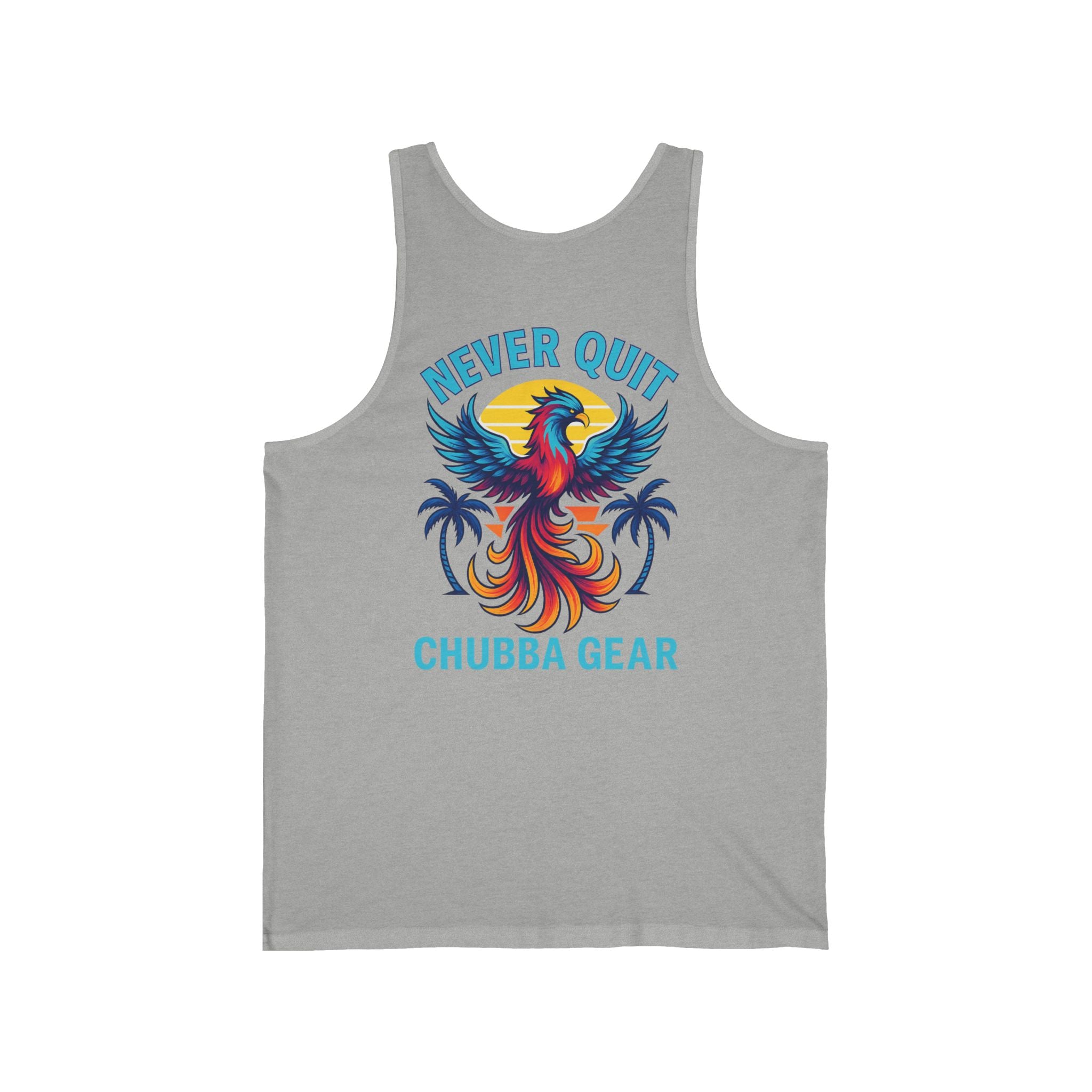 CHUBBA GEAR Never Quit Phoenix Tank Top – Motivational Summer Tank