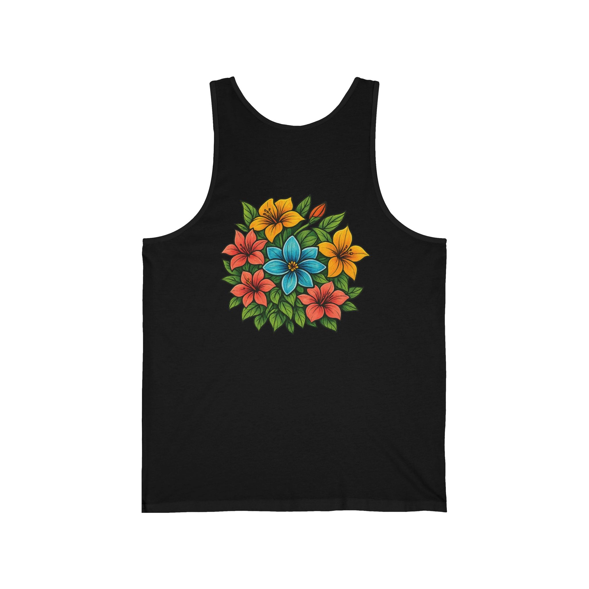 CHUBBA GEAR Floral Monogram Tank Top - Summer Flower Wreath
