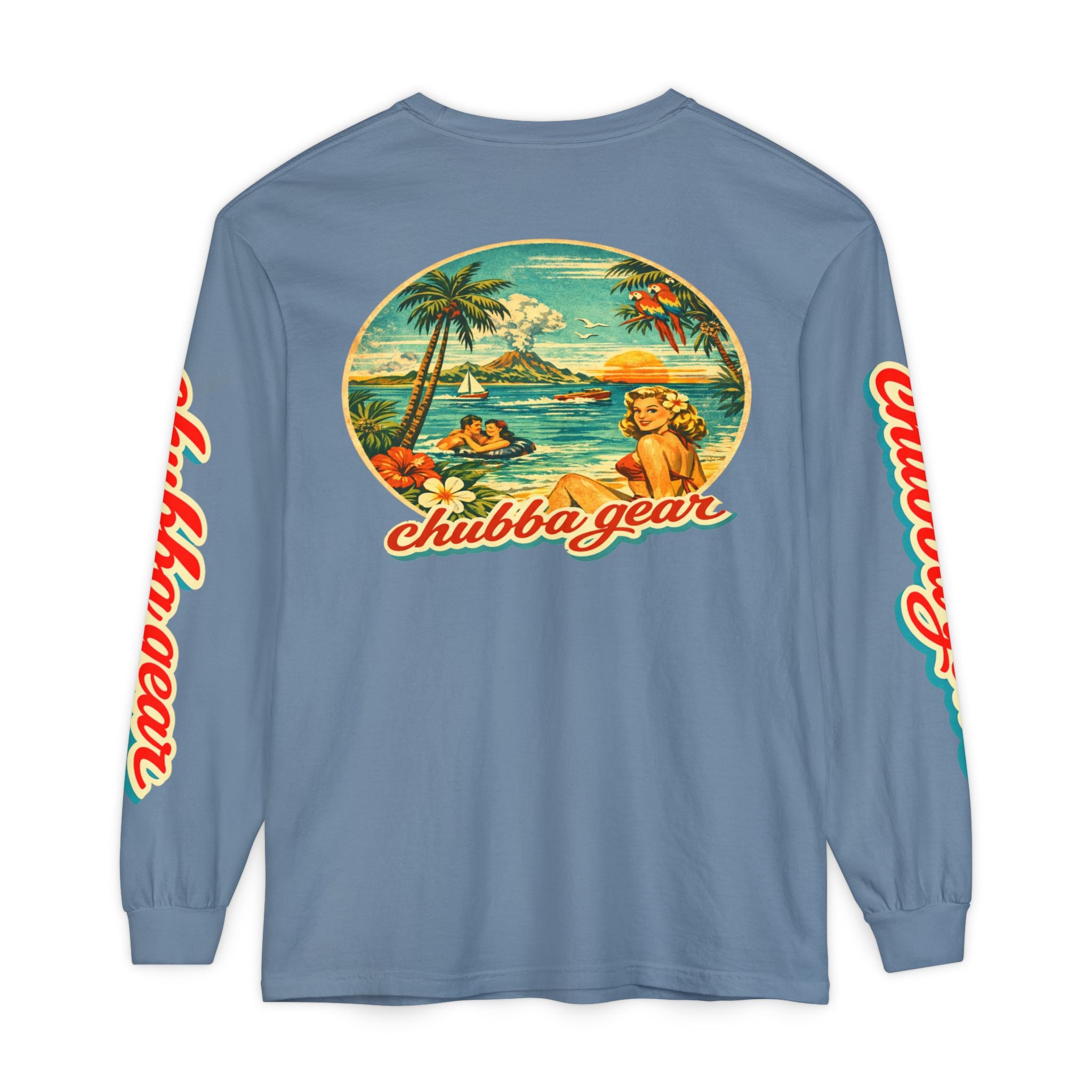 CHUBBA GEAR® Vintage Hawaiian Surf Long Sleeve T-Shirt
