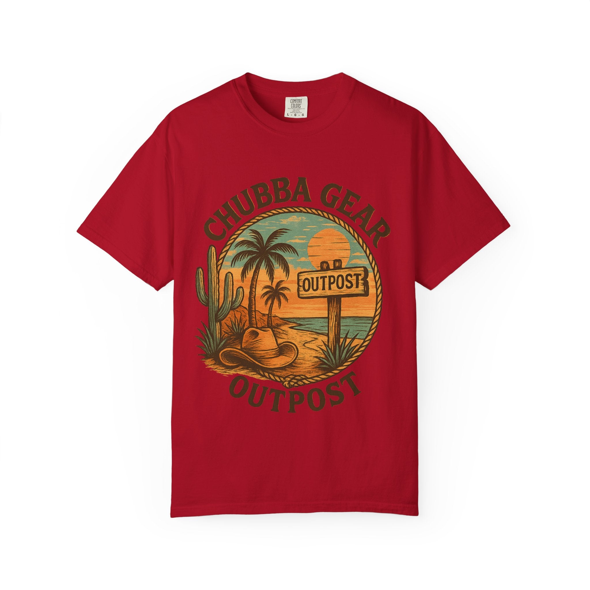 CHUBBA GEAR Outpost Sunset Desert Palm Graphic Tee