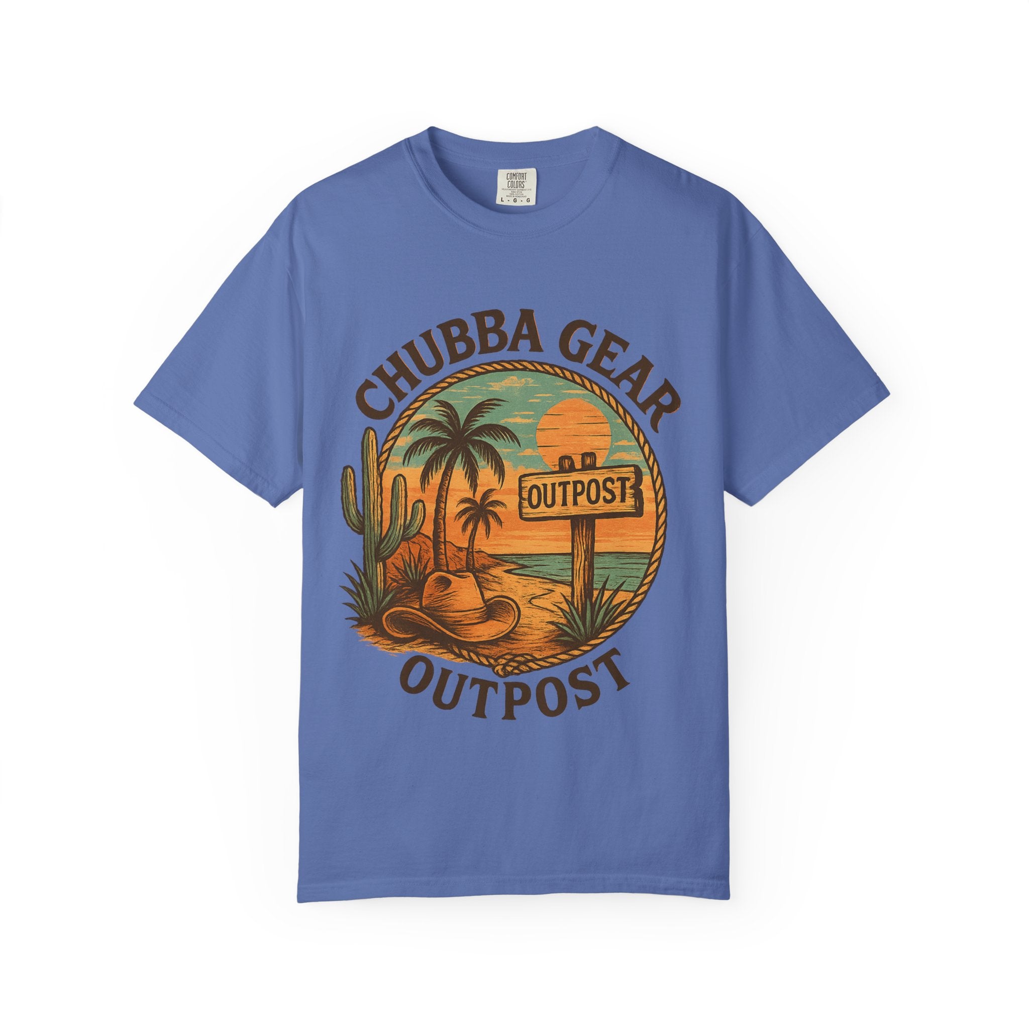 CHUBBA GEAR Outpost Sunset Desert Palm Graphic Tee