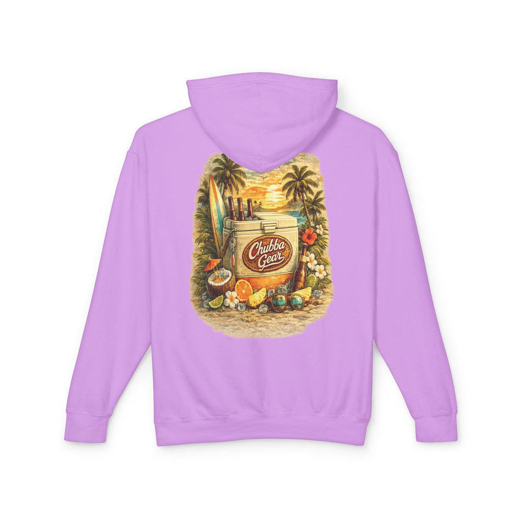 CHUBBA GEAR Vintage Beach Hoodie – Retro Surf Cooler Graphic Pullover Sweatshirt