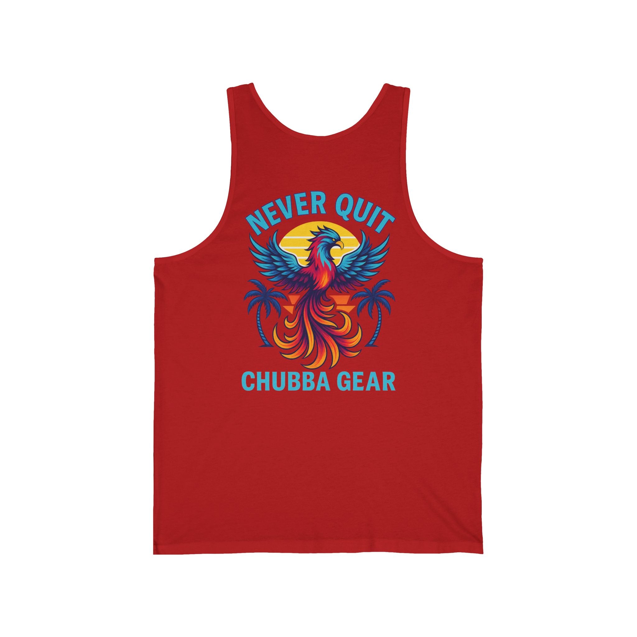 CHUBBA GEAR Never Quit Phoenix Tank Top – Motivational Summer Tank