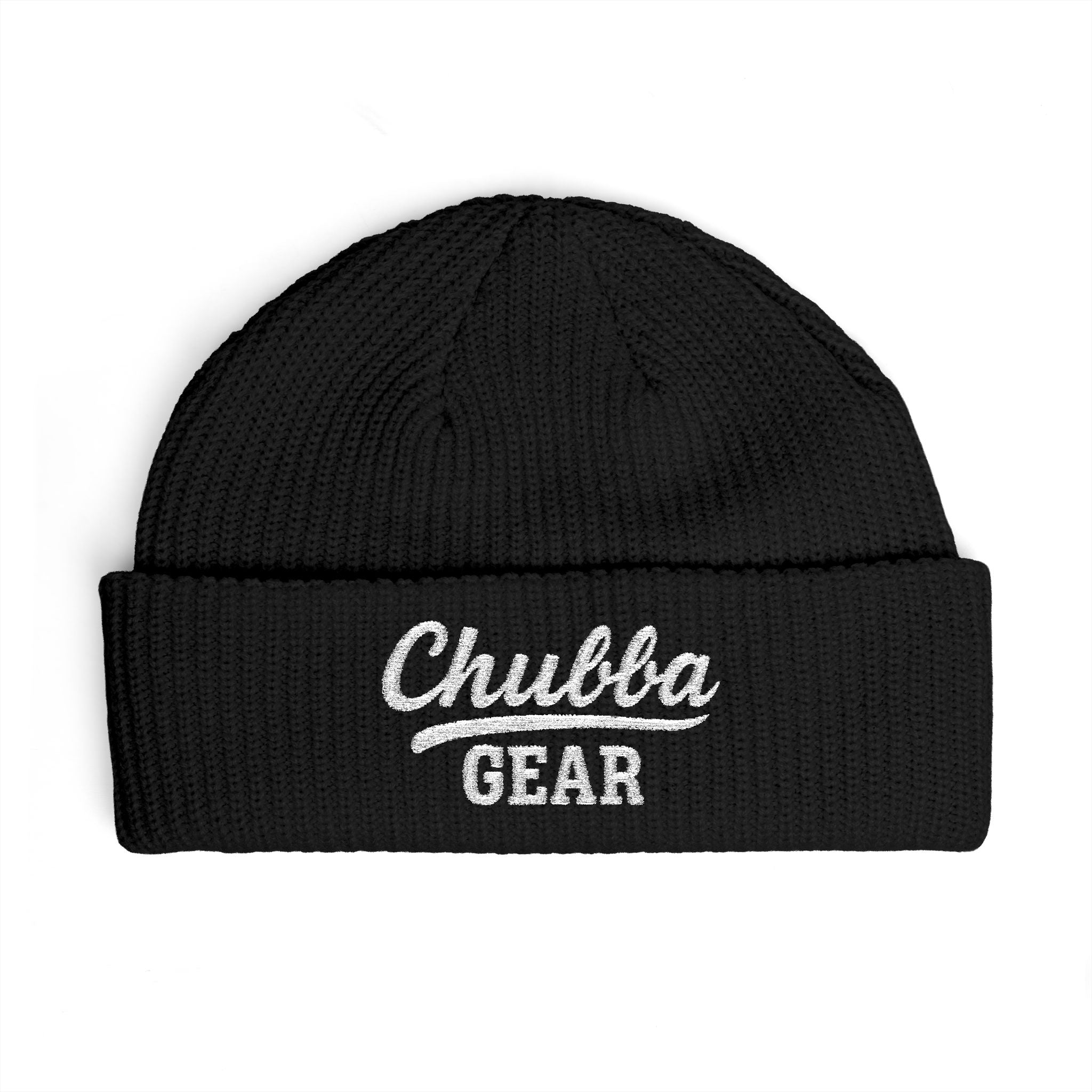 CHUBBA GEAR Cuff Beanie:  Embroidered Knit Hat — Warm Casual Streetwear Beanie