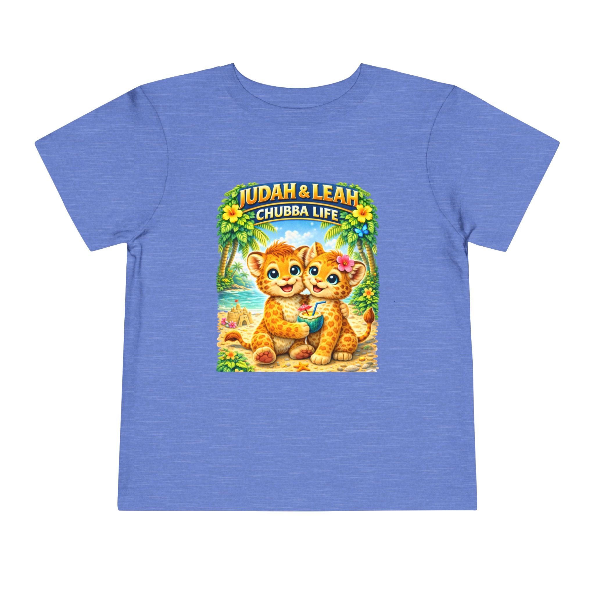 CHUBBA GEAR Toddler Tee - "Judah & Leah Chubba Life" Cute Matching lion cubs Graphic Shirt