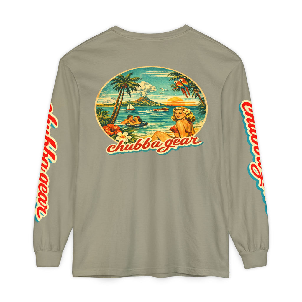 CHUBBA GEAR® Vintage Hawaiian Surf Long Sleeve T-Shirt