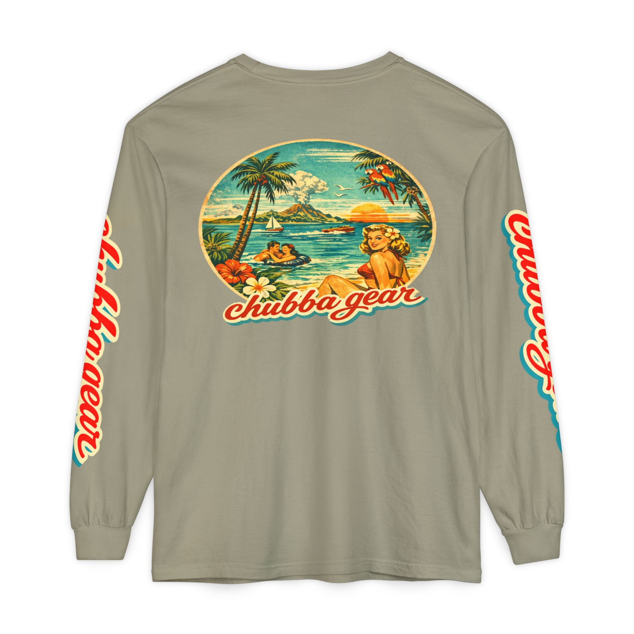CHUBBA GEAR® Vintage Hawaiian Surf Long Sleeve T-Shirt