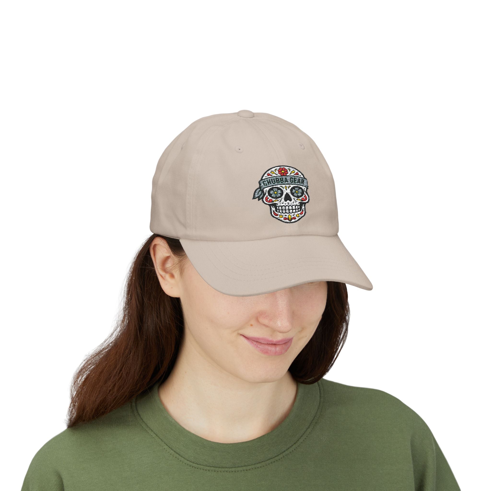 CHUBBA GEAR Baseball Cap – Embroidered Sugar Skull