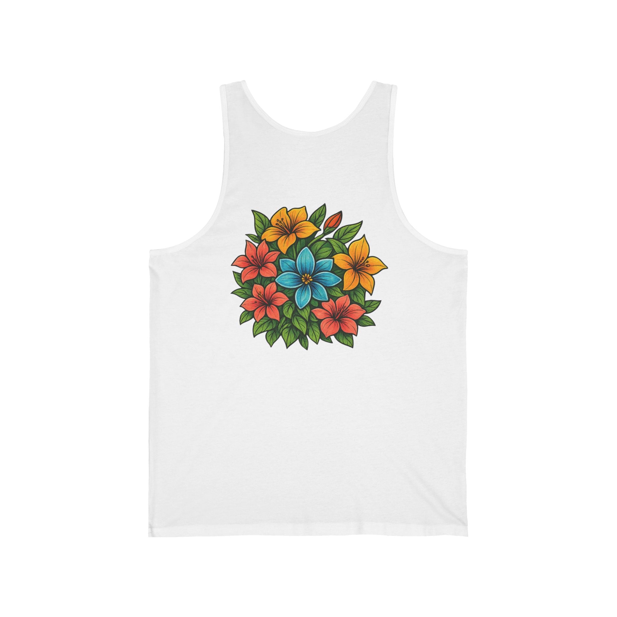 CHUBBA GEAR Floral Monogram Tank Top - Summer Flower Wreath