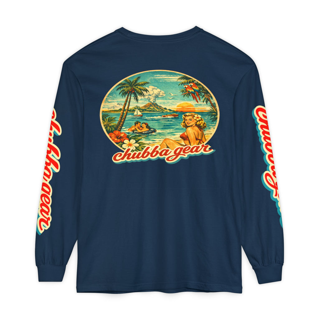 CHUBBA GEAR® Vintage Hawaiian Surf Long Sleeve T-Shirt