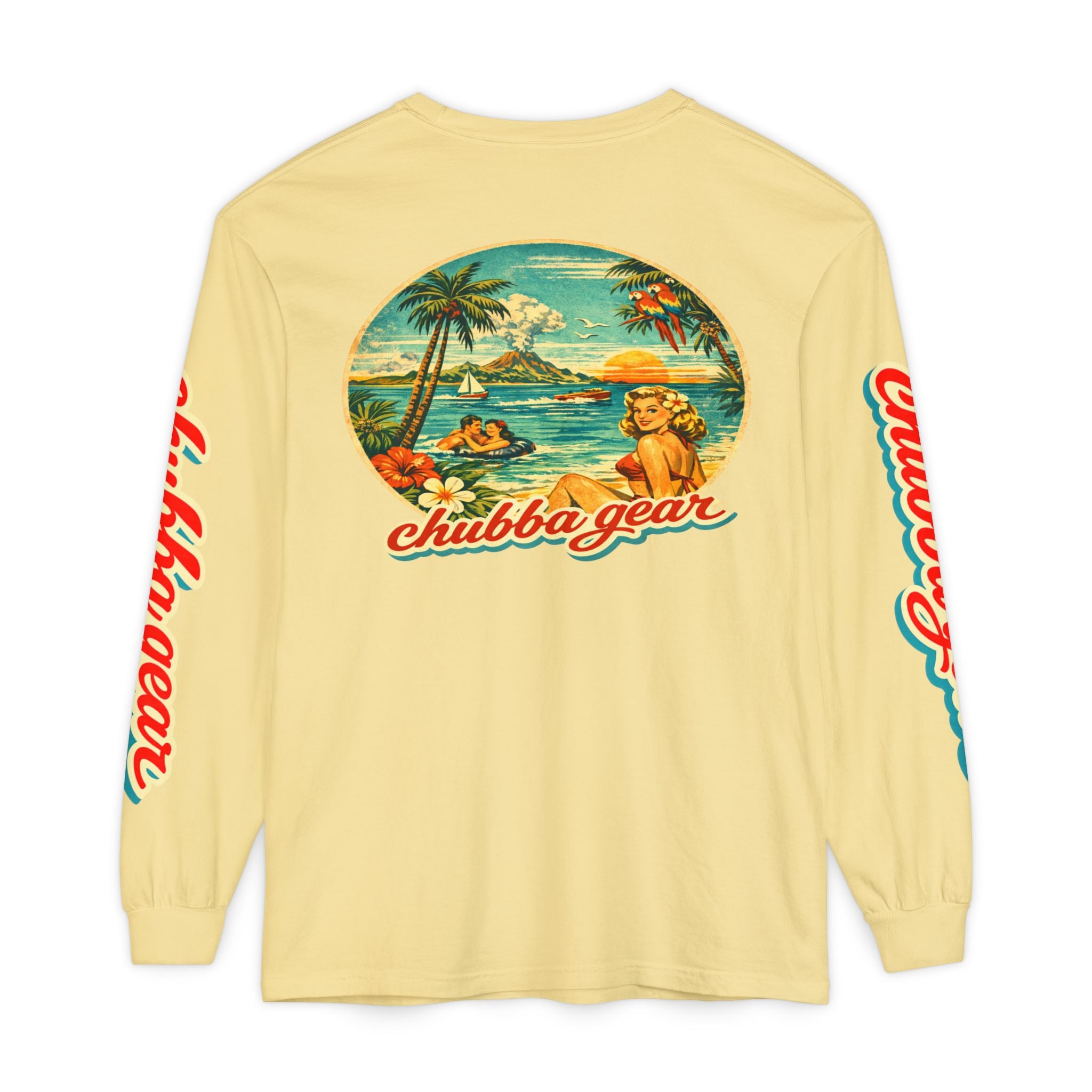 CHUBBA GEAR® Vintage Hawaiian Surf Long Sleeve T-Shirt