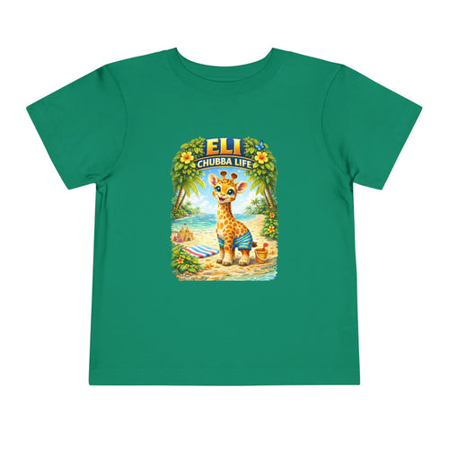 CHUBBA GEAR® Eli Chubba Life Toddler Tee - Cute Giraffe Beach Shirt for Kids